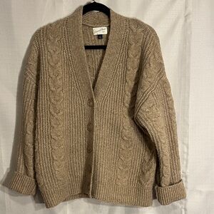 Universal Thread Tan Cable Knit Cardigan Sweater